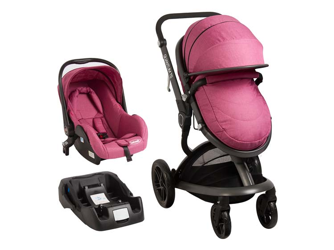 COCHE TRAVEL SYSTEM BEBESIT QUANTUM ROSADO 1