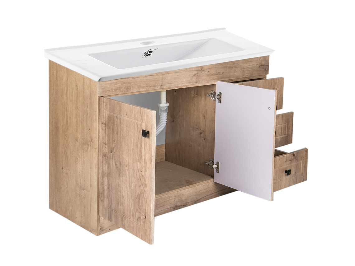 KIT DOMSA MUEBLE VANITORIO NOGAL B120PH-WOOD + P-120/120 X 80 X 47 CM 4