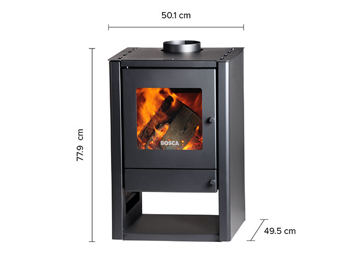 CALEFACTOR A LEÑA BOSCA GOLD 380 NEGRO 2