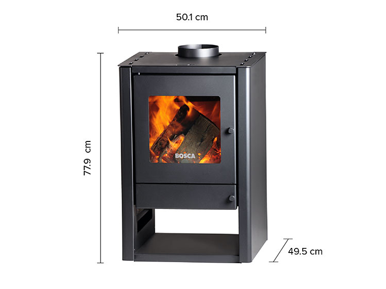 CALEFACTOR A LEÑA BOSCA GOLD 380 NEGRO 2