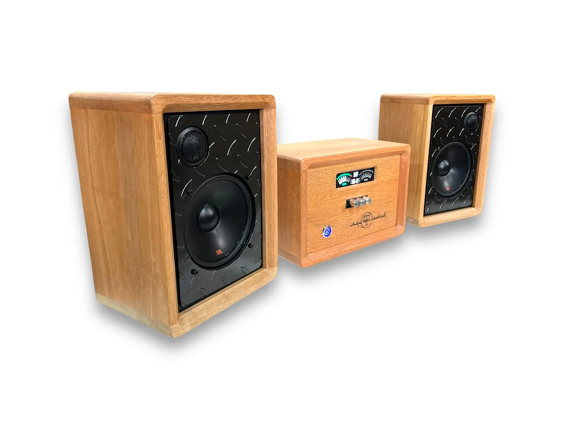 MINI COMPONENTE EN MADERA NATIVA MODELO MC3 STEEL 2