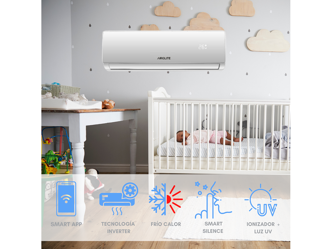 AIRE ACONDICIONADO INVERTER PRO HEALT 12000BTU WIFI APP 2