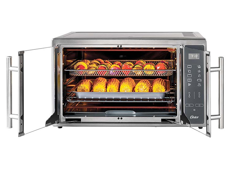 HORNO DIGITAL CON FREIDORA DE AIRE OSTER® DE 42 LITROS DE PUERTAS ESTILO FRANCÉS TSSTTVFDDAFNS 1