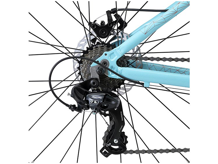 BICICLETA MTB OXFORD VENUS 1 ARO 27.5 VERDE 4