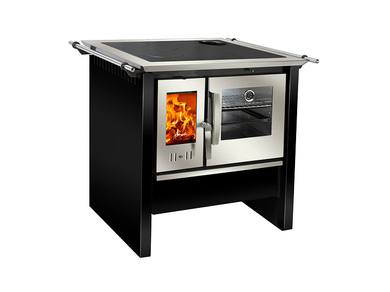 COCINA COMBUSTIÓN LENTA AMESTI MODELO ALLEGRA NEGRA 1