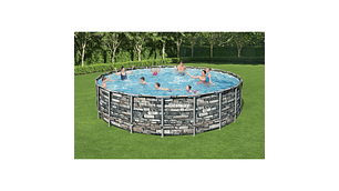 PISCINA BESTWAY REDONDA FILTRO + ACCESORIOS 6.10X1.32M