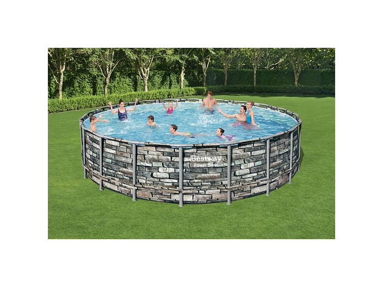 PISCINA BESTWAY REDONDA FILTRO + ACCESORIOS 6.10X1.32M 2