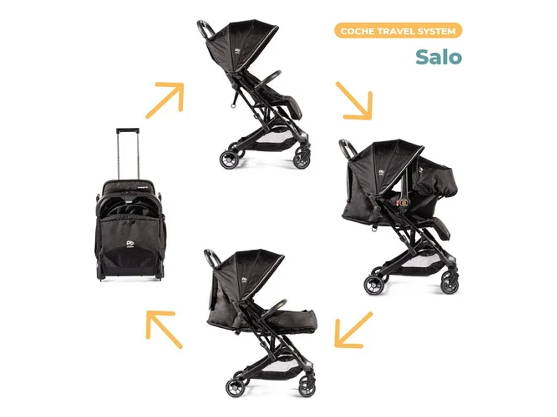 COCHE TRAVEL SYSTEM COMPACTO PIKABOO SALO NEGRO 2
