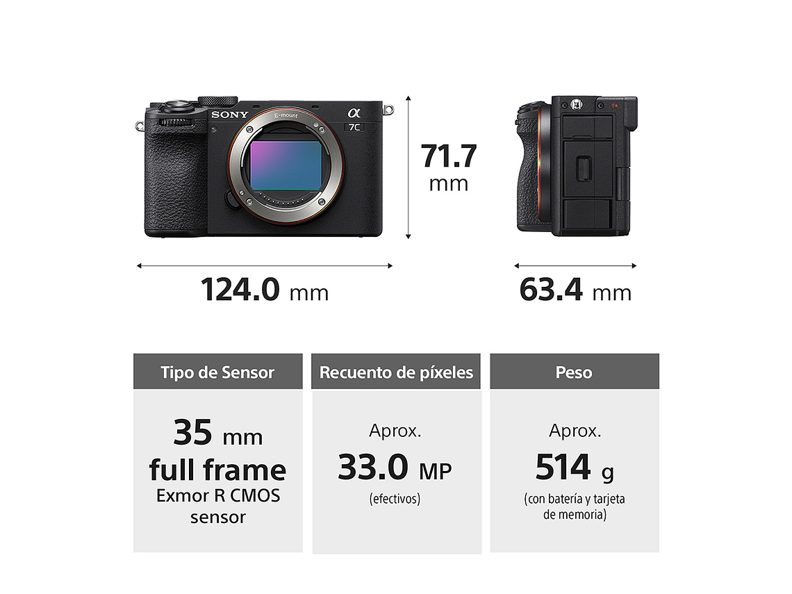 CÁMARA PROFESIONAL COMPACTA FULL FRAME MIRRORLESS ILCE-7CM2 2