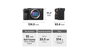 CÁMARA PROFESIONAL COMPACTA FULL FRAME MIRRORLESS ILCE-7CM2