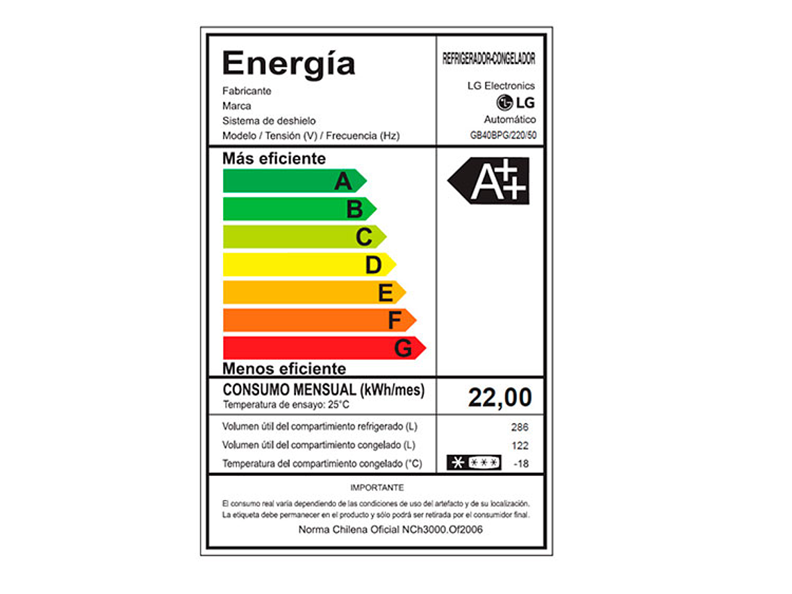 REFRIGERADOR BOTTOM FREEZER LG NO FROST 408 L DOOR COOLING GB40BPG 9