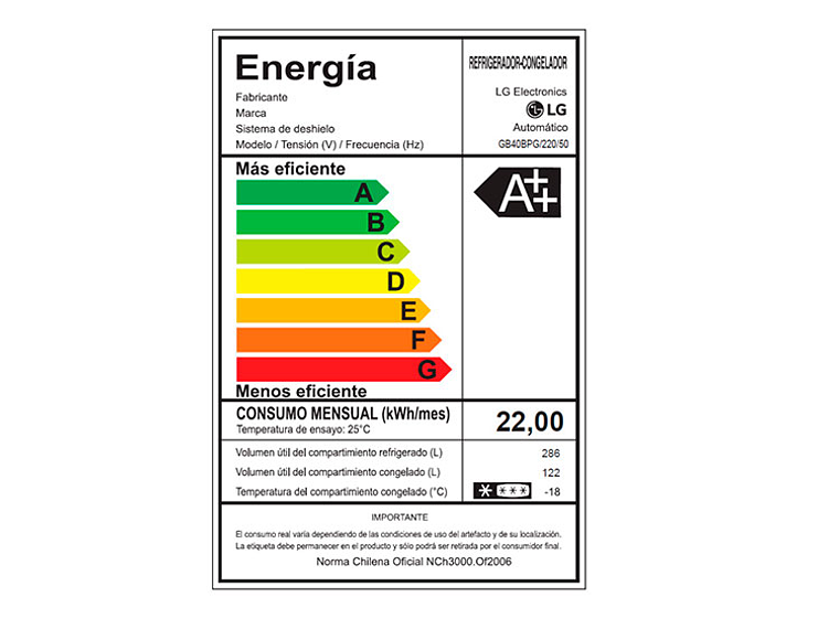 REFRIGERADOR BOTTOM FREEZER LG NO FROST 408 L DOOR COOLING GB40BPG 9