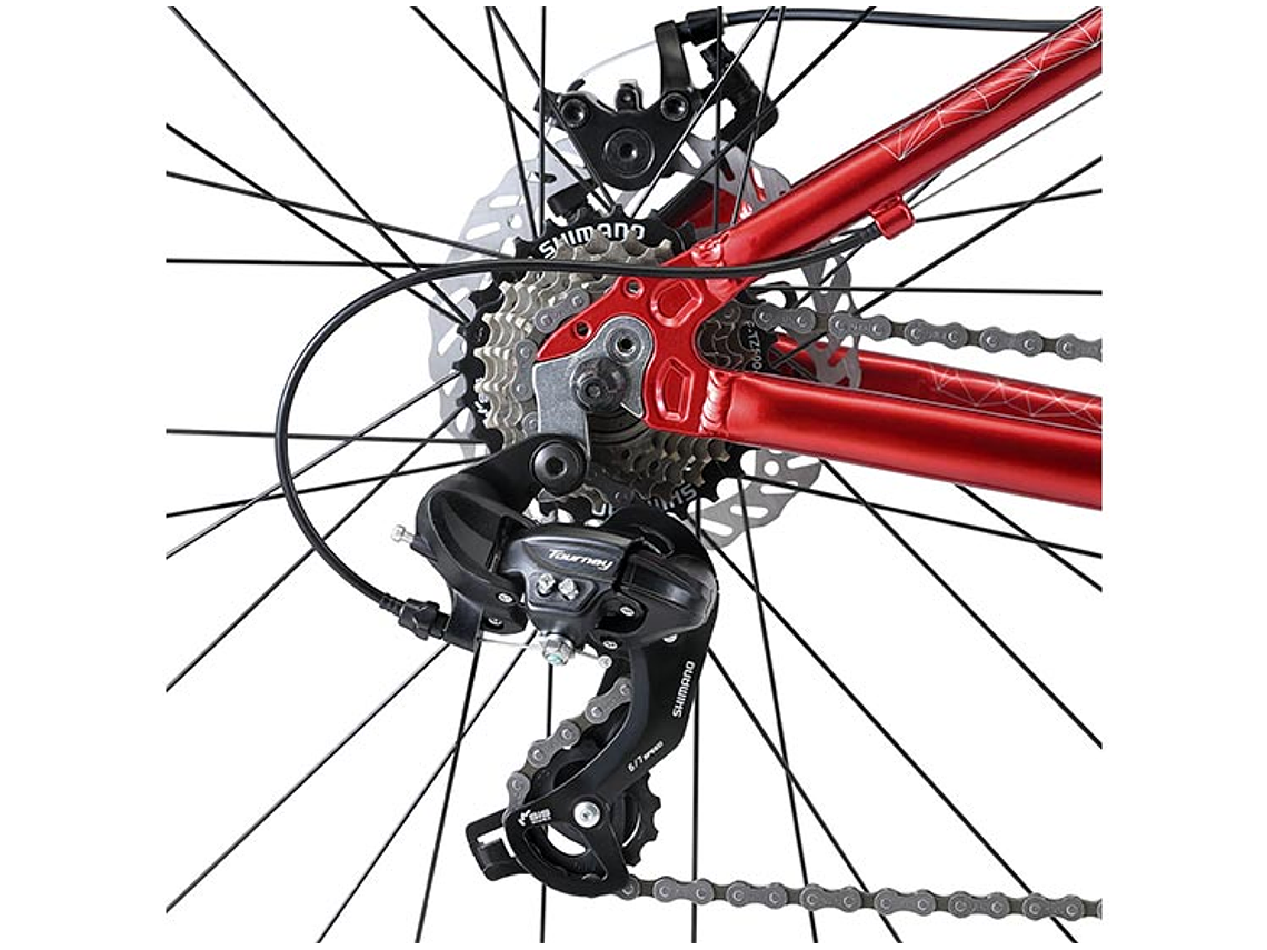 BICICLETA MTB OXFORD MERAK 1 ARO 29 ROJO/NEGRO 7