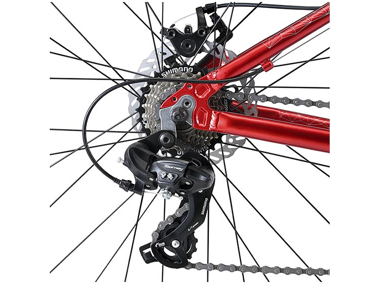 BICICLETA MTB OXFORD MERAK 1 ARO 29 ROJO/NEGRO 7