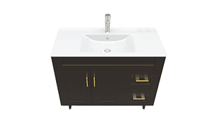 KIT MUEBLE VANITORIO DOMSA CAFÉ 100SK-C+P-100 / 100X80X47CM