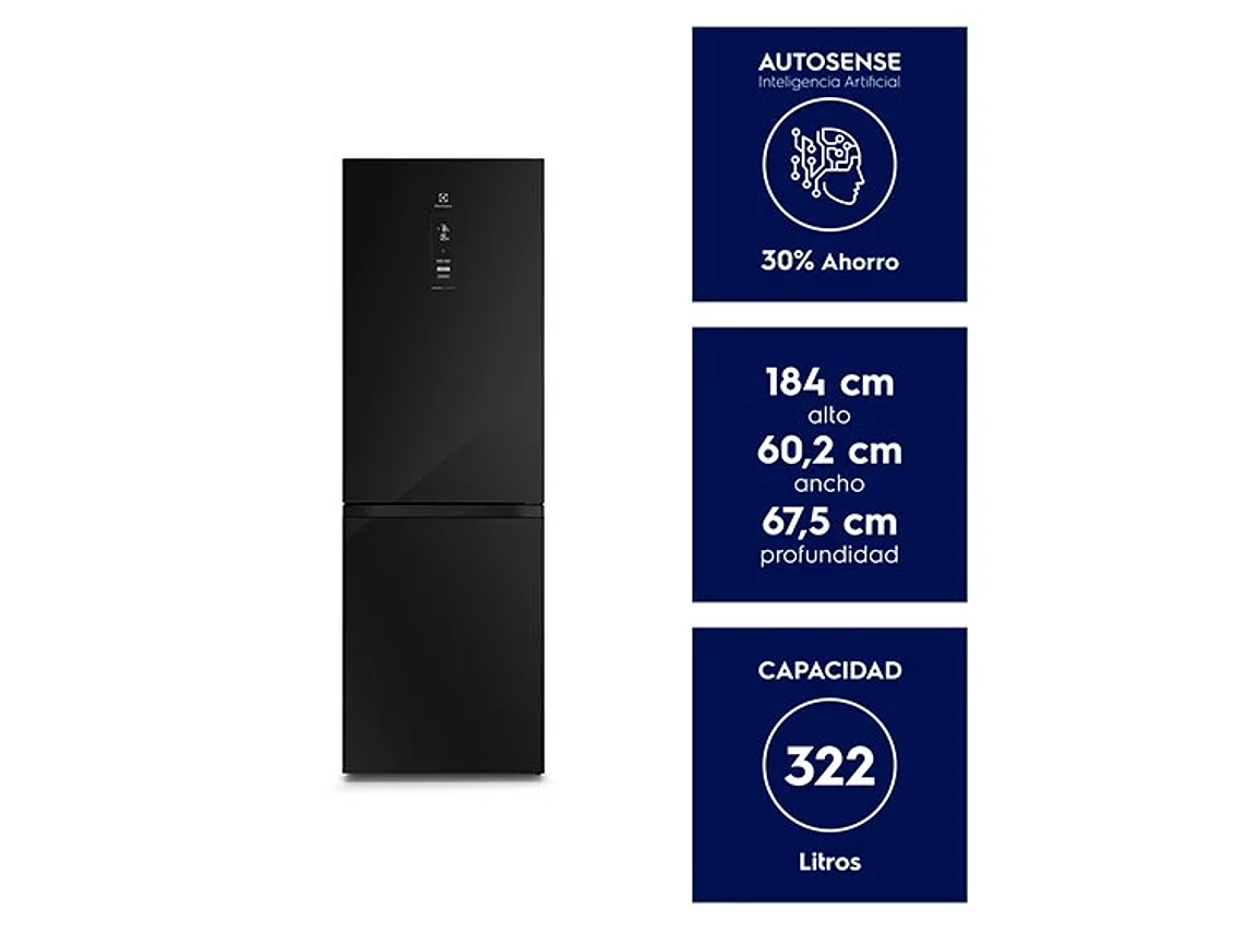 REFRIGERADOR BOTTOM FREEZER ELECTROLUX 322 L NO FROST DB60GE 6