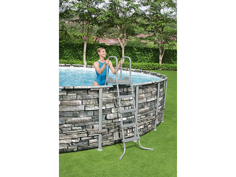 PISCINA BESTWAY REDONDA FILTRO + ACCESORIOS 6.10X1.32M 8