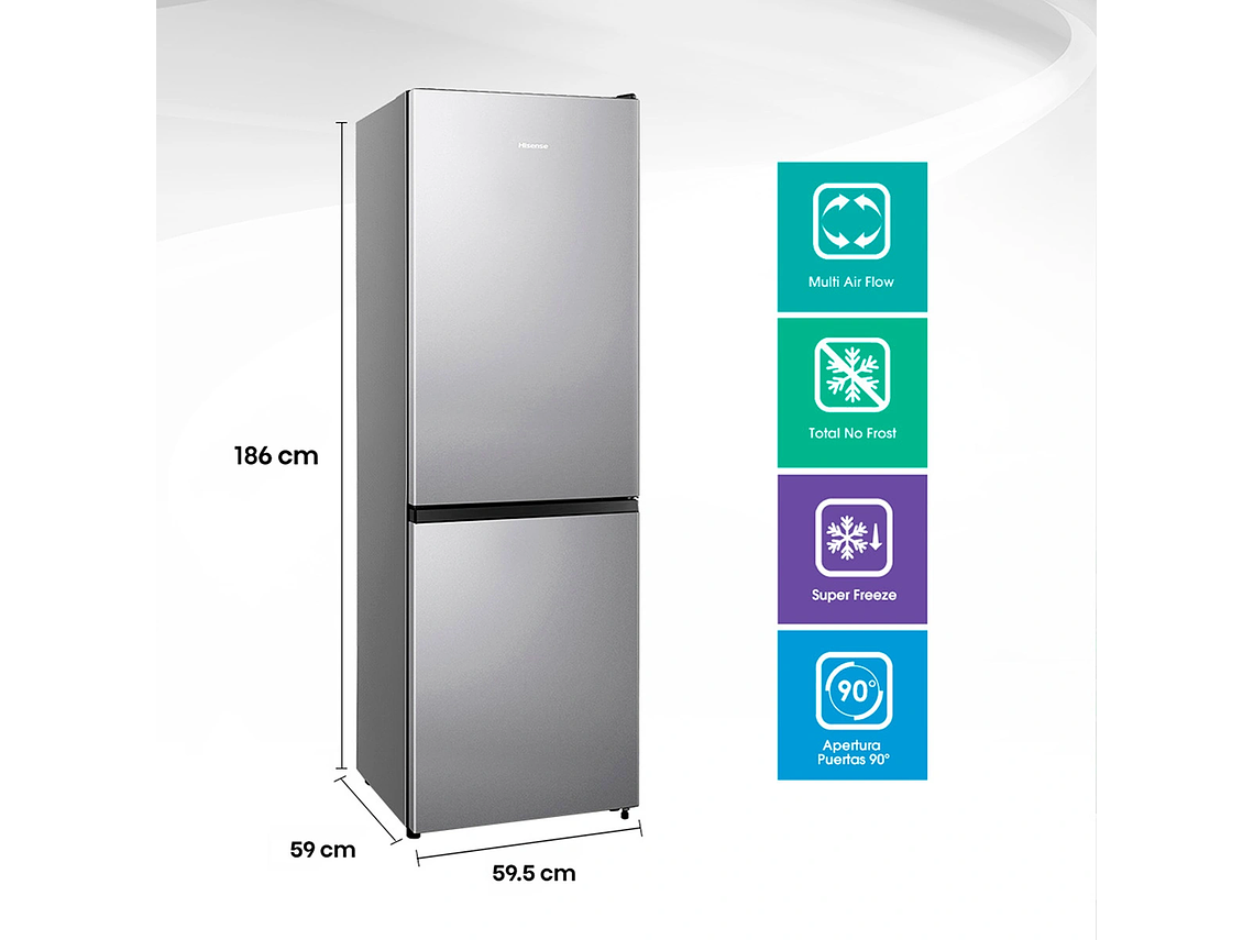 REFRIGERADOR HISENSE BOTTOM FREEZER NO FROST 300 L RD-39WC 2