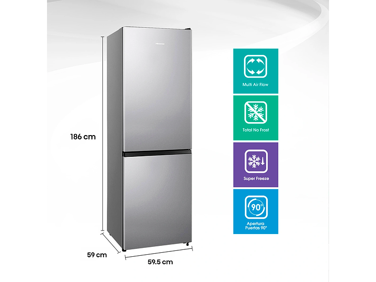 REFRIGERADOR HISENSE BOTTOM FREEZER NO FROST 300 L RD-39WC 2