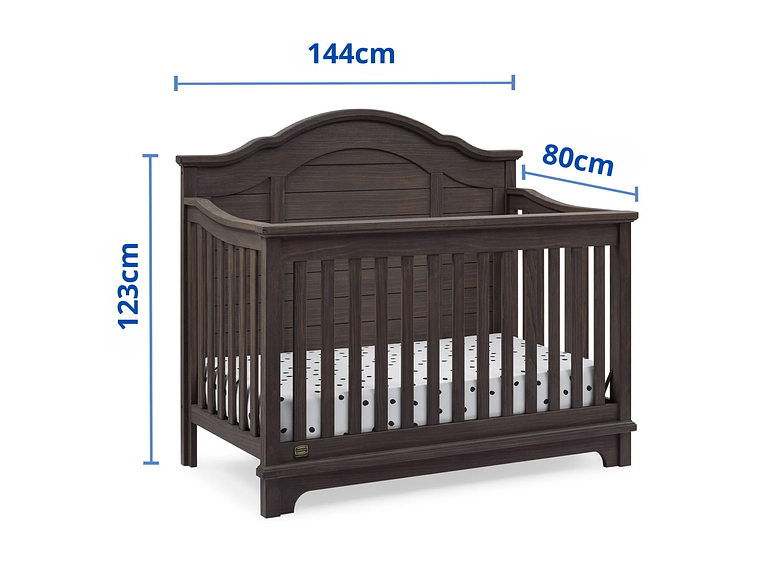 CUNA DE MADERA SOLIDA CONVERTIBLE 6 EN 1 ASHER GRIS 3