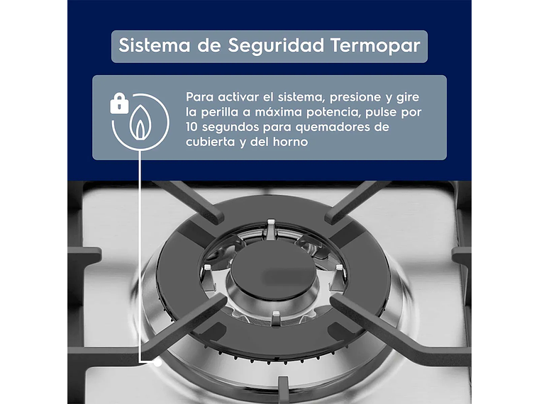 COCINA GAS LICUADO ELECTROLUX 4 QUEMADORES 56DXA 9