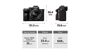 CAMARA HÍBRIDA SONY ILCE-7M4K FULL-FRAME ALPHA 7 IV