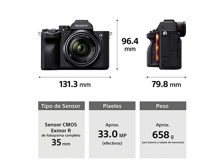 CAMARA HÍBRIDA SONY ILCE-7M4K FULL-FRAME ALPHA 7 IV 2