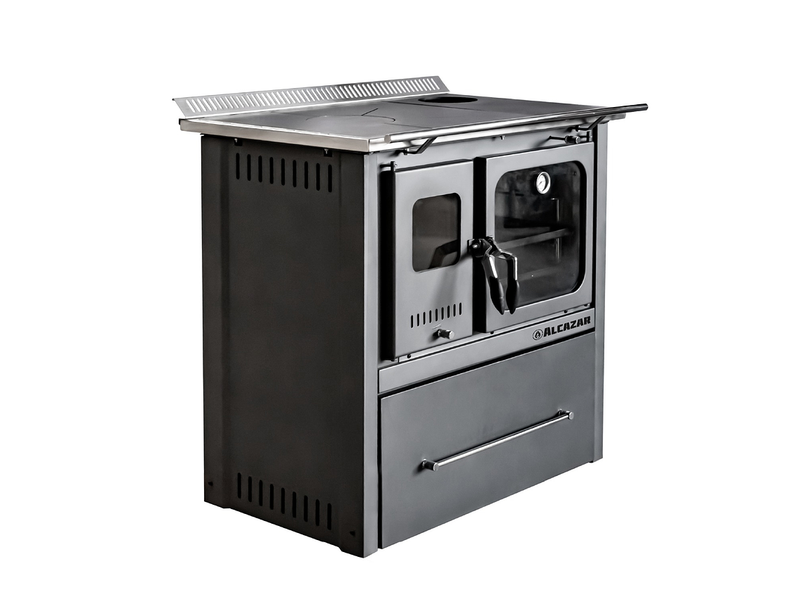 COCINA A LEÑA ALCAZAR EUROPEA M80 GRIS 4