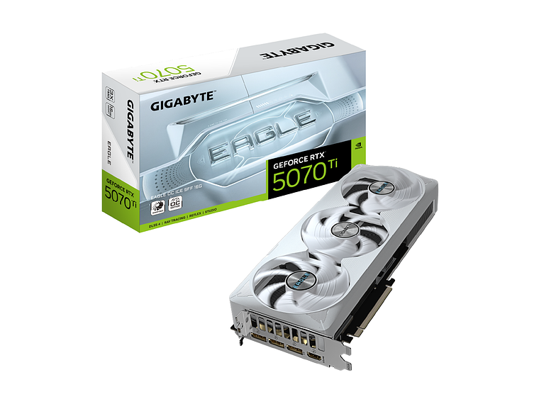 TARJETA VIDEO GIGABYTE RTX 5070 TI EAGLE OC SFF 16G ICE GDDR7 PCIE-5 1