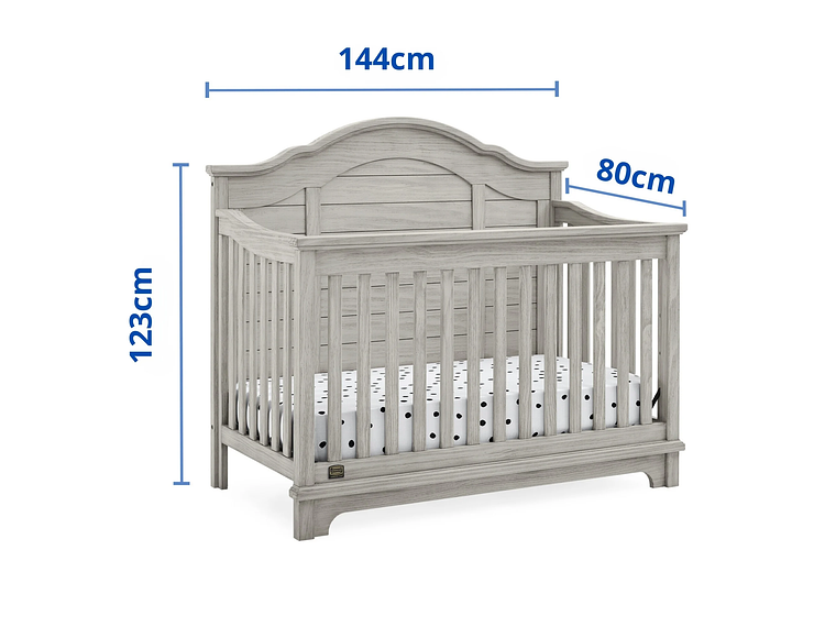 CUNA DE MADERA SOLIDA CONVERTIBLE 6 EN 1 ASHER RUSTIC 3