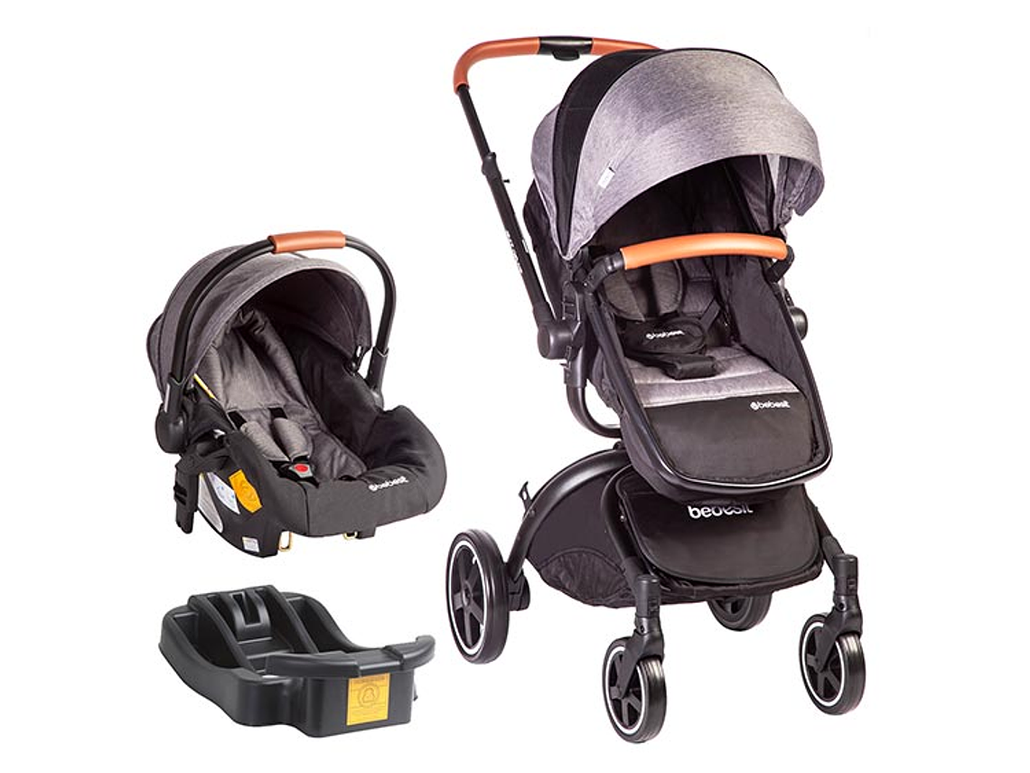 COCHE TRAVEL SYSTEM BEBESIT DELUXE 360° NEGRO 1