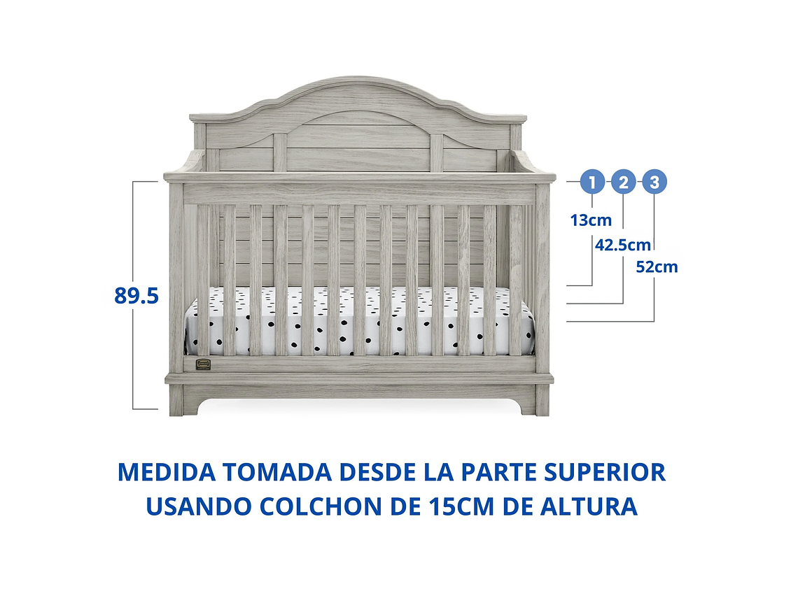 CUNA DE MADERA SOLIDA CONVERTIBLE 6 EN 1 ASHER RUSTIC 4
