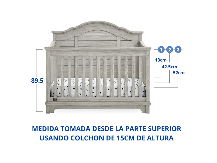 CUNA DE MADERA SOLIDA CONVERTIBLE 6 EN 1 ASHER RUSTIC 4