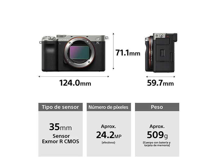 CÁMARA COMPACTA FULL-FRAME ALPHA 7C 2