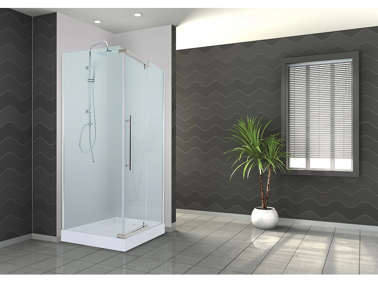 SHOWER DOOR 120X80CM 6MM MAMPARA RECTANGULAR | BLANCO 3