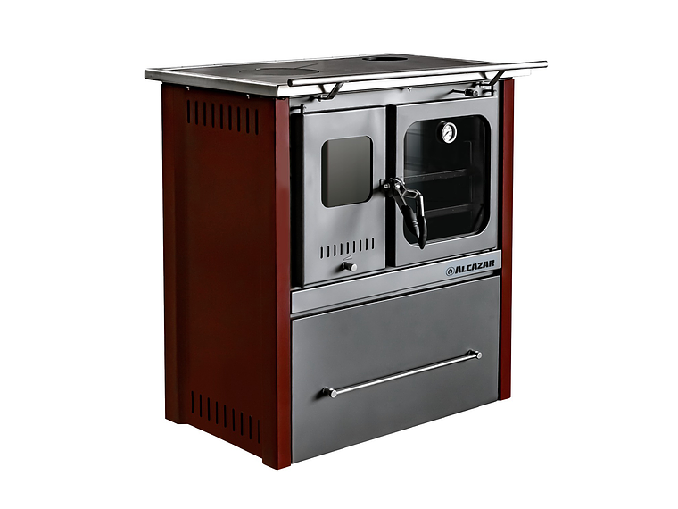 COCINA A LEÑA ALCAZAR EUROPEA M80 BURDEO 3