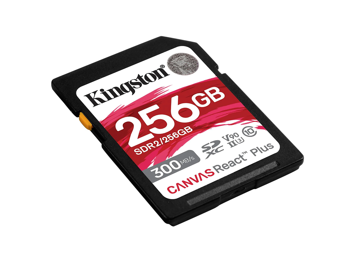 TARJETA MEMORIA SD KINGSTON CANVAS REACT PLUS 256GB 300MB/S 2