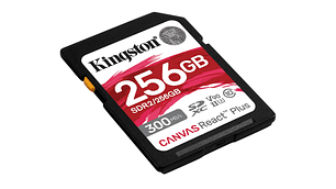 TARJETA MEMORIA SD KINGSTON CANVAS REACT PLUS 256GB 300MB/S