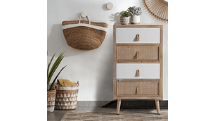CAJONERA ALICIA NATURA/BLANCO FORM