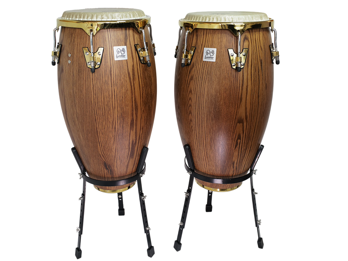 SET CONGA 11.75 & 12.5XH30'' CAFÉ OSCURO + STAND 1