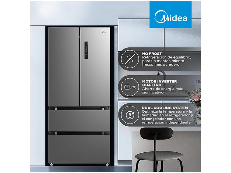 REFRIGERADOR MIDEA FRENCH DOOR NO FROST 475 L 2