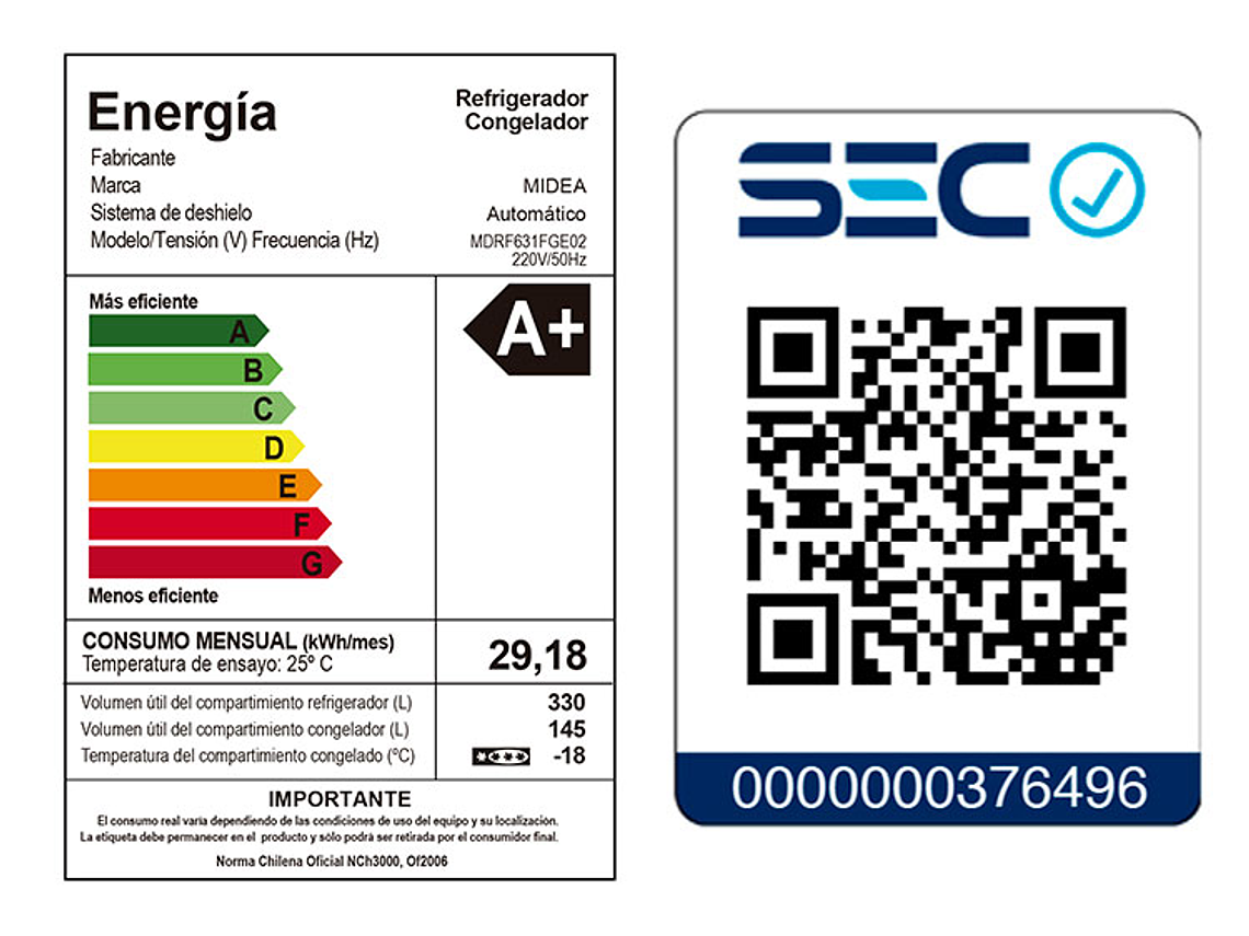 REFRIGERADOR MIDEA FRENCH DOOR NO FROST 475 L 4