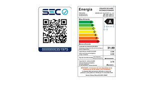 AIRE ACONDICIONADO BLACK MIRROR INVERTER 12000BTU WIFI APP