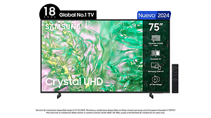 SMART TV SAMSUNG 4K UHD 75” CRYSTAL DU8000 2024