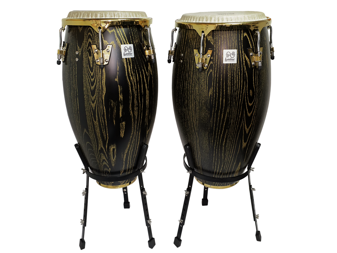 SET CONGA 11.75 & 12.5XH30'' ÉBANO + STAND 1