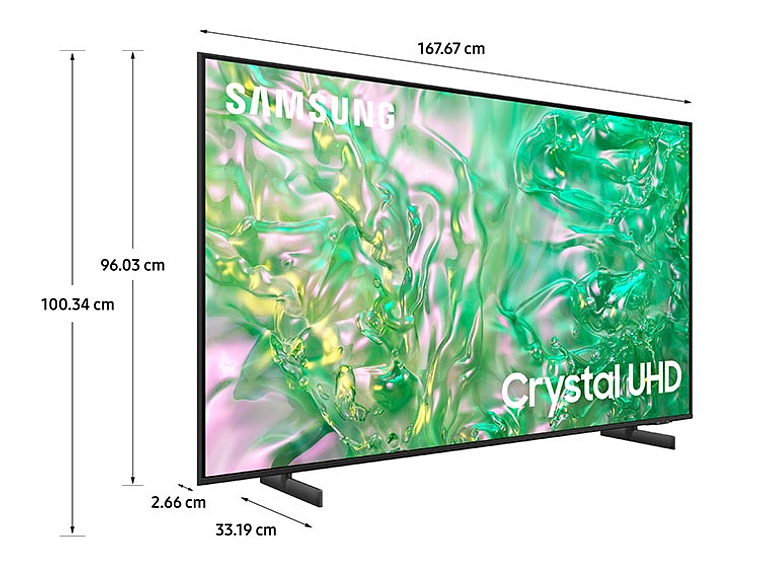 SMART TV SAMSUNG 4K UHD 75” CRYSTAL DU8000 2024 4