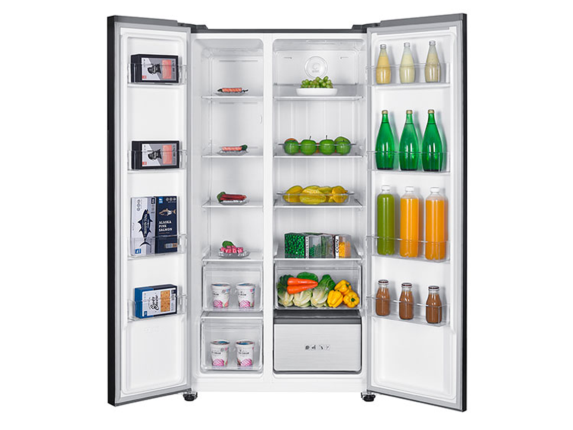 REFRIGERADOR MABE SIDE BY SIDE NO FROST 631 L MSC631LKLNG0 BLACK GLASS 2