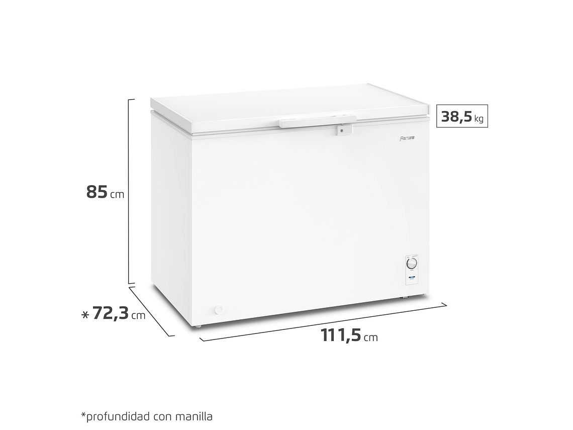 CONGELADOR FREEZER FENSA HORIZONTAL 290L FRÍO DIRECTO Z300D 2