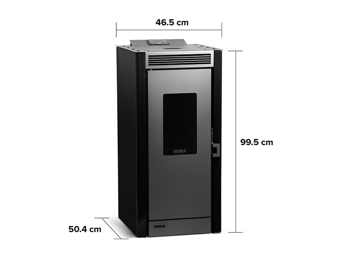 CALEFACTOR A PELLET BLACK VISION NEGRO 8