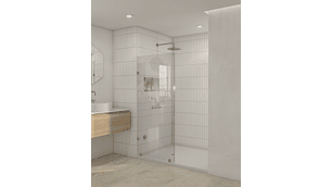 SHOWER DOOR VIDRIO TEMPLADO 90X190 CM HERRAJE INOX - CIVITA